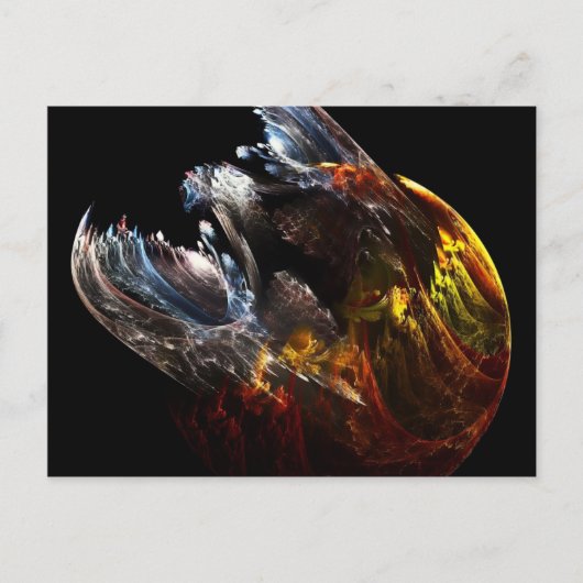 Dragon opkomend briefkaart (Voorkant)