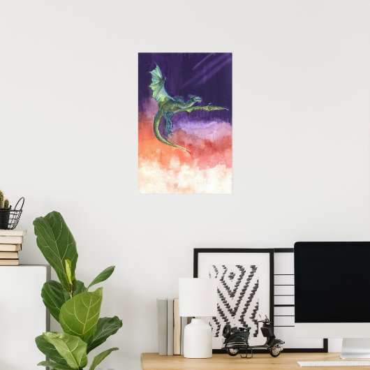 Dragon oplichten poster (Thuiskantoor)