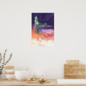 Dragon oplichten poster (Keuken)