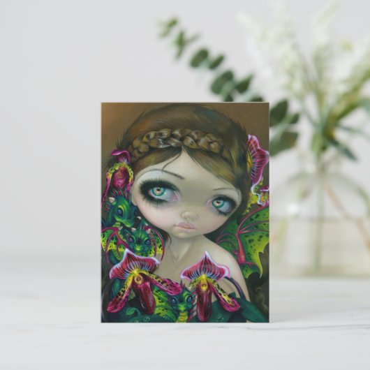 "Dragon Orchid" Briefkaart (Staand voorkant)