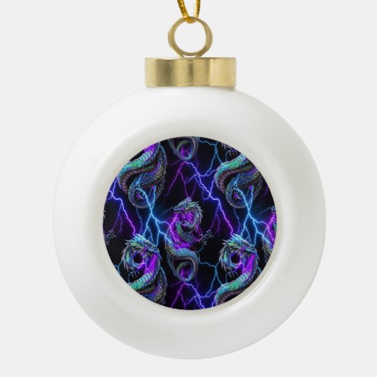 Dragon-ornament Keramische Bal Ornament (Voorkant)