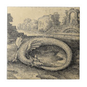 Dragon Ouroboros Serpent Tegeltje (Voorkant)