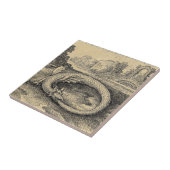 Dragon Ouroboros Serpent Tegeltje (Zijkant)