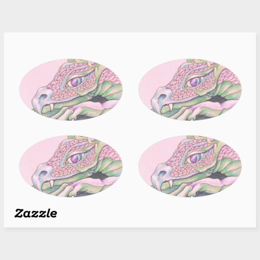 Dragon Ovale Sticker (Vel)