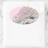 Dragon Ovale Sticker (Tas)