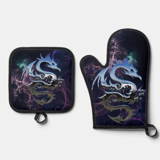 Dragon Ovenwant & Pannenlap Set (Voorkant)