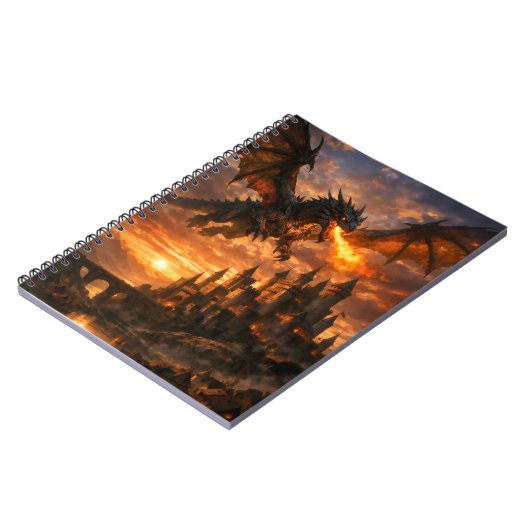 Dragon Over Duskfall Castle Notitieboek (Linkerzijde)