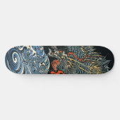 Dragon over turbulente golven Japanse  kunst Persoonlijk Skateboard (Horizontaal)
