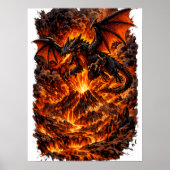 Dragon Over Volcanic Realm Poster (Voorkant)