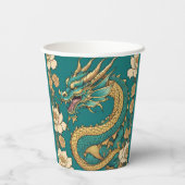 Dragon Paper Cup Papieren Bekers (Achterkant)
