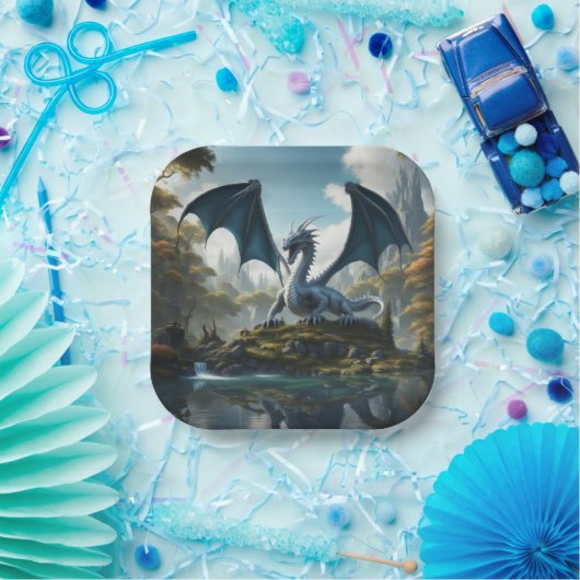 Dragon Papieren Bordje (Feest)