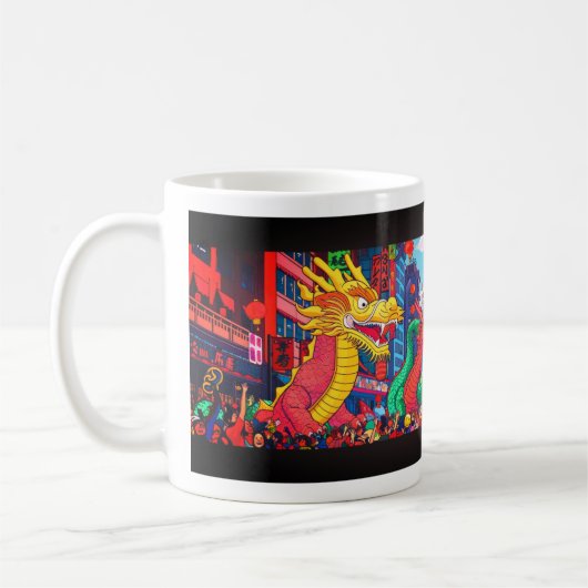 Dragon Parade - Design 3 Koffiemok (Links)