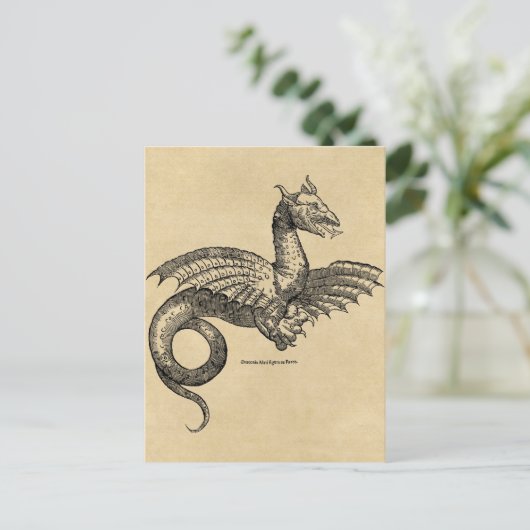 Dragon Parchment briefkaart (Staand voorkant)