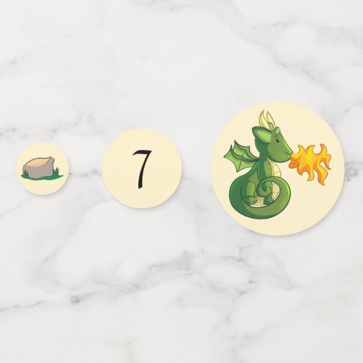 Dragon Party Confetti Tafeldecor (Achterkanten)