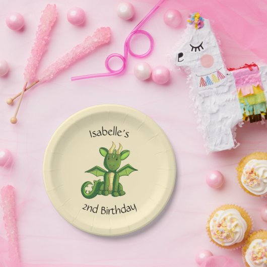 Dragon Party gepersonaliseerde Borden Papieren Bordje (Feest)