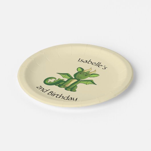 Dragon Party gepersonaliseerde Borden Papieren Bordje (Gekanteld)
