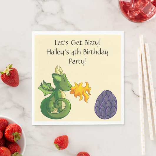 Dragon Party gepersonaliseerde servetten (Insitu)