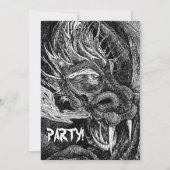 Dragon 'Party!' uitnodiging (Voorkant)