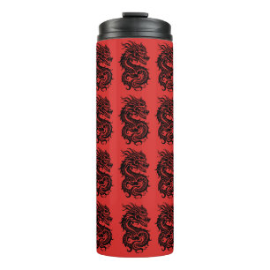 Dragon Pattern Design in Japanse stijl Thermosbeker