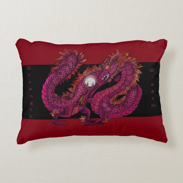 Dragon Pearl Pillow Accent Kussen (Voorkant)