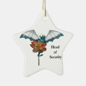 Dragon Peeks rond ventilator Keramisch Ornament (Rechts)