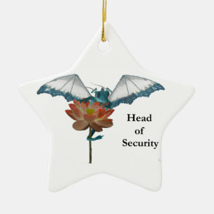 Dragon Peeks rond ventilator Keramisch Ornament