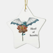 Dragon Peeks rond ventilator Keramisch Ornament (Links)