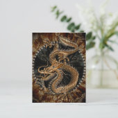 Dragon Pentagram Briefkaart (Staand voorkant)
