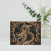 Dragon Pentagram Briefkaart (Staand voorkant)