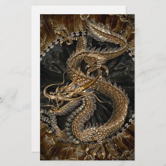 Dragon Pentagram Briefpapier (Voorkant / Achterkant)