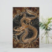 Dragon Pentagram Briefpapier (Staand voorkant)