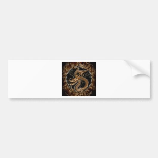 Dragon Pentagram Bumpersticker (Voorkant)