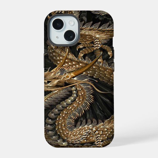 Dragon Pentagram iPhone 15 Hoesje (Achterkant)