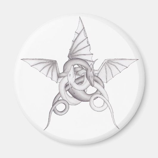 Dragon Pentagram Magneet (Voorkant)