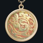 Dragon-Phoenix Chinese Artifact Golden Pendant Goud Vergulden Ketting<br><div class="desc">Exquisit artifact, ontworpen in een uniek concept en op ambachtelijke wijze gemaakt van jade, opgegraven uit de graftombe van de zuidelijke Yue King van Han Dynasty, 2e centry BC. Maakt een zeer zeldzaam en uniek geschenk met een historische tijdloze schoonheid en een concept van yin-yang harmonie en goed feng-shui. (replica)...</div>