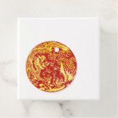 Dragon Phoenix Chinese bruiloft logo Bedankjes Labels (In situ)