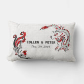 Dragon-Phoenix Chinese Wedding Gift Personalized Kussen (Voorkant)