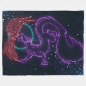 Dragon Phoenix Fleece Blanket Deken (Voorkant (Horizontaal))