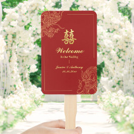 Dragon Phoenix Traditioneel Chinees Trouwprogramma Handwaaier