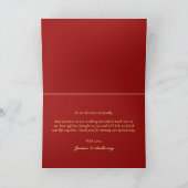 Dragon Phoenix Traditionele Rode Chinese bruiloft Bedankkaart (Binnen)