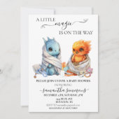 Dragon Phoenix Twins magische mythologie Baby show Kaart (Voorkant)