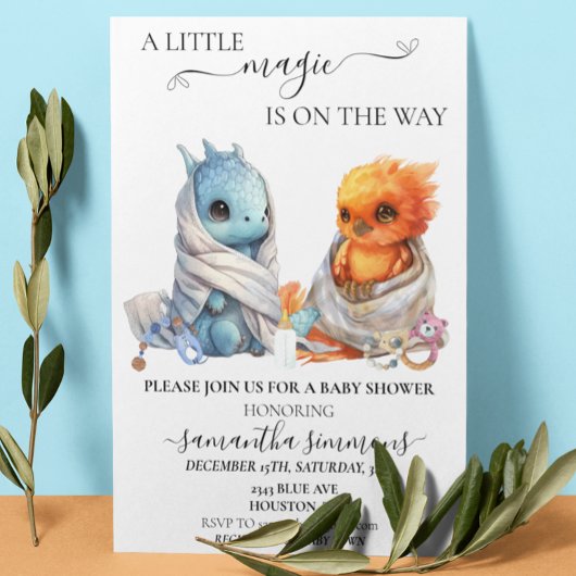 Dragon Phoenix Twins magische mythologie Baby show Kaart