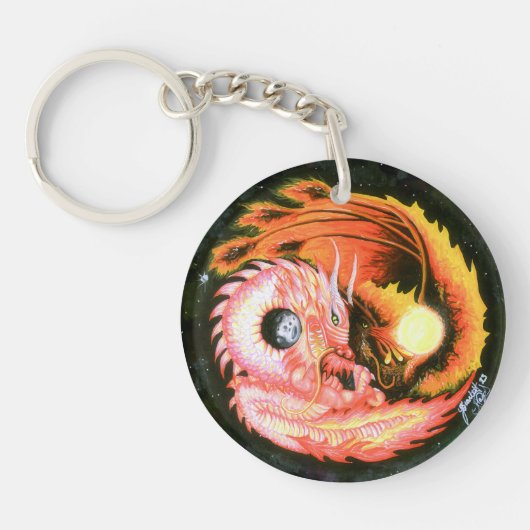 Dragon Phoenix Yin-Yang Sleutelhanger (Voorkant)