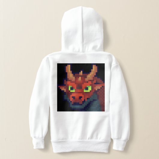 Dragon pixel art hoodie (Laag Achter)