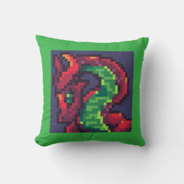 Dragon, Pixel Art, pixelart Kussen