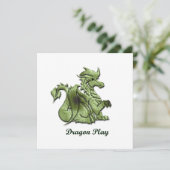 Dragon Play Invitation Kaart (Staand voorkant)