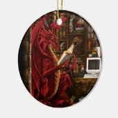 Dragon Podcast Library Keramisch Ornament (Links)