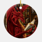 Dragon Podcast Library Keramisch Ornament (Achterkant)