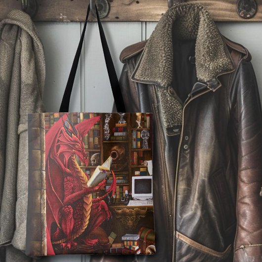 Dragon Podcast Library Tote Bag