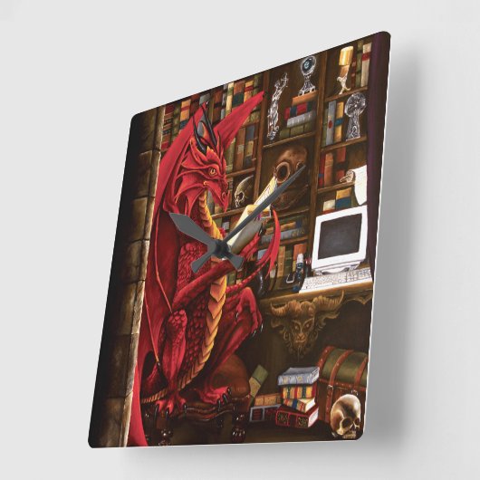 Dragon Podcast Library Vierkante Klok (Hoek)